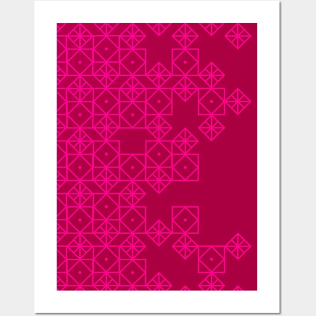 Geometric pink Wall Art by CatCoq